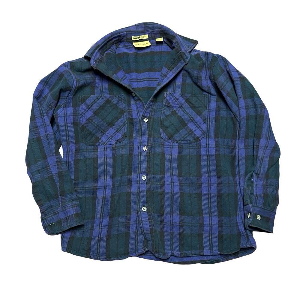 Vtg Big Mac St Johns Bay Mens Large Plaid Flannel Shirt Heavy Cotton Workwear